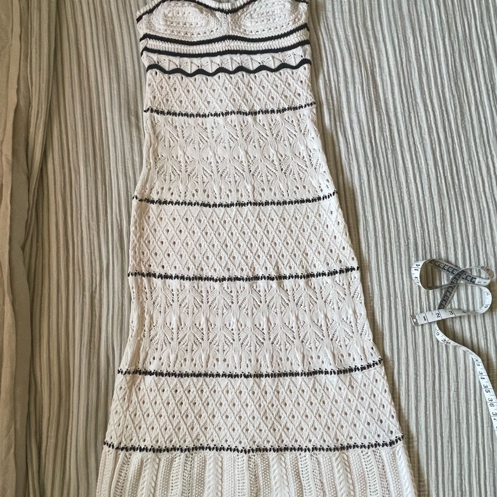 ZARA crochet midi dress